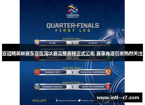 亚冠精英联赛东亚区淘汰赛完整赛程正式公布 赛事角逐引发热烈关注 亚冠精英联赛东亚区淘汰赛完整赛程正式公布 赛事角逐引发热烈关注
